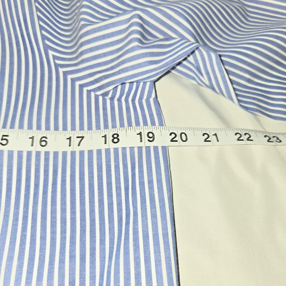 J Mclaughlin Striped Shirt Dress Medium Blue Midi Bow Belt Pockets Nautical - Picture 8 of 11